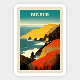 Big Sur Retro Travel Sticker